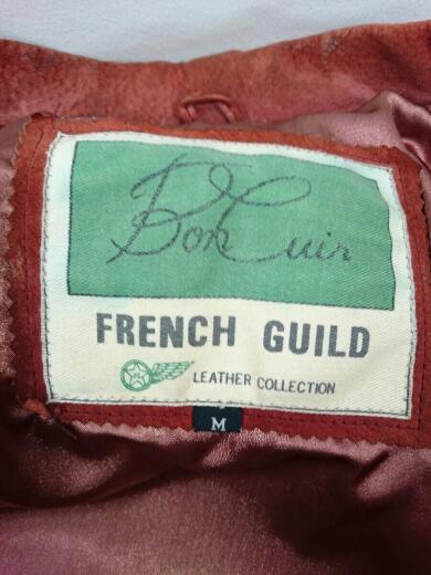 画像：その他ブランドFRENCH GUILD/シングルライダースジャケット/M/豚革/ブラウン/茶色/無地5