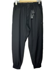 24SS/REFINED WOVEN CUFFED PANTS /M/ポリエステル/BLK/IN8752