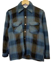 CASCADE/ネルシャツ/S/ウール/BLU/チェック