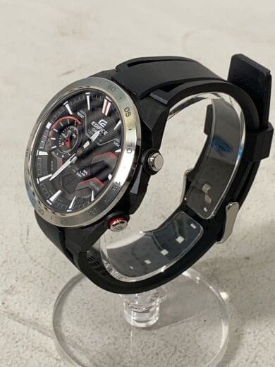 商品画像：ソーラー腕時計_EDIFICE/デジアナ/ラバー/GRY/BLK 2