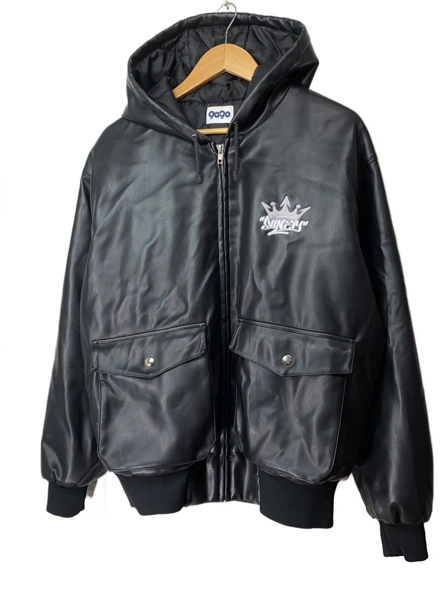 9090 / レザージャケット・ブルゾン/M/フェイクレザー/BLK/NN1617