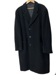 チェスターコート/52/ウール/BLK