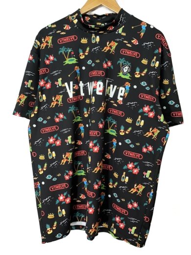 商品画像：Tシャツ/XXL/ポリエステル/BLK/総柄/V122411-MK18 1