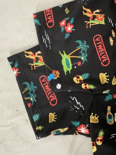 商品画像：Tシャツ/XXL/ポリエステル/BLK/総柄/V122411-MK18 5