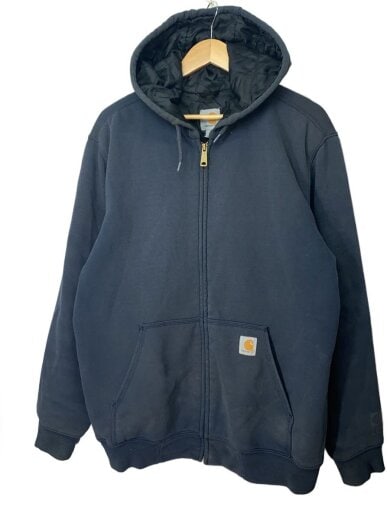 商品画像：メキシコ製/サンフェードジップパーカー/M/コットン/NVY/100631 472/キルティング 1