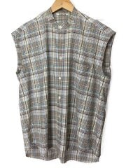 SUPER LIGHT WOOL CHECKノースリーブブラウス/1/GRY/チェック/a9ss04lc/シャツ
