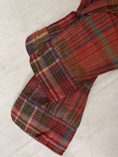 商品画像：長袖シャツ/M/リネン/シルク混/RED/チェック/MNBLWOVM2C00146 5