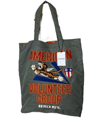 商品画像：EMBROIDERY Tote Bag/トートバッグ/ナイロン/KHK/無地/783-4976006 1