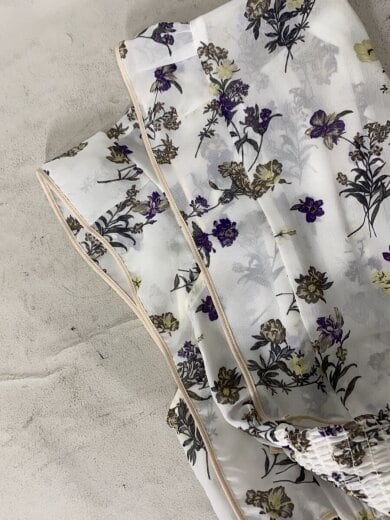 商品画像：バイカラープリーツワンピース/ノースリーブワンピース/WHT/花柄/swfo244003// 5