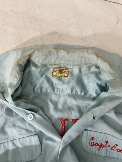 商品画像：50s/USA製/ボーリングシャツ/半袖シャツ/M/--/BLU/// 5