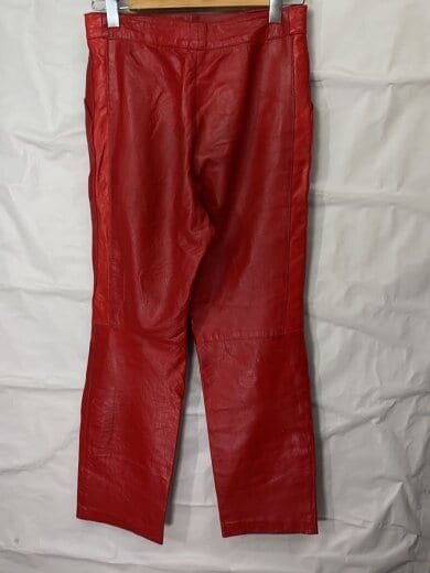 商品画像：推定80s/モーターサイクルレザーパンツ/ボトム/--/--/RED// 2