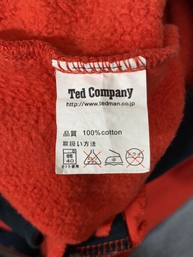 商品画像：ジップパーカー/--/コットン/RED/無地 4