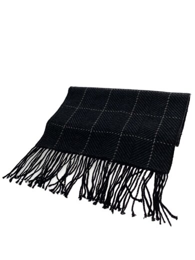 商品画像：マフラー/カシミア/グレー/ブラック 1