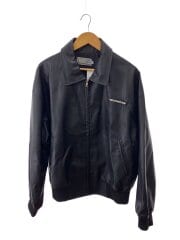レザージャケット・ブルゾン/L/フェイクレザー/合皮/ブラック