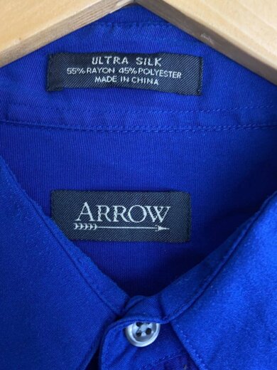 商品画像：長袖シャツ/ULTRA SILK/XXL/レーヨン55％/ポリエステル45％/BLU 3