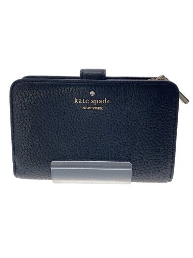 商品画像：2つ折り財布/レザー/BLK/レディース/S338 1