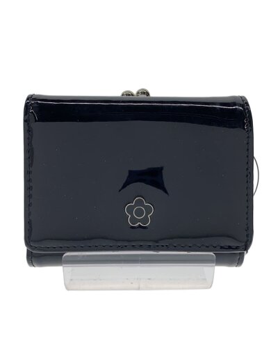 商品画像：3つ折り財布/エナメル/BLK/レディース 1