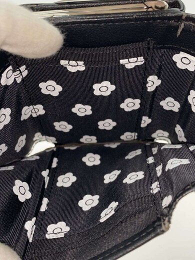 商品画像：3つ折り財布/エナメル/BLK/レディース 5