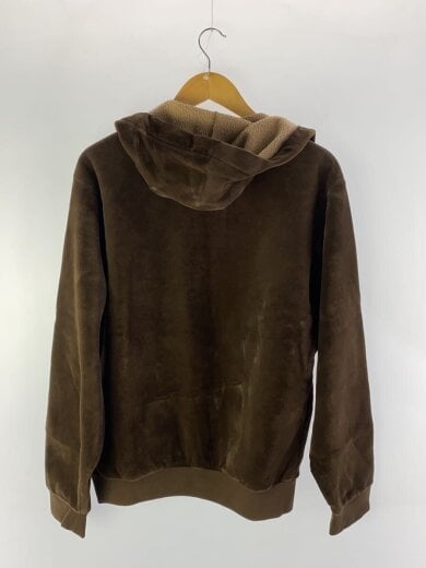 商品画像：ジップパーカー/L/ベロア/BRW/無地 2