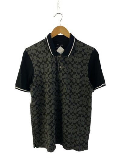 商品画像：ポロシャツ/S/コットン/GRY/総柄/CO816// 1