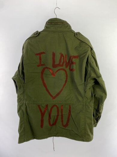 商品画像：70s/M65/ミリタリージャケット/L/コットン/KHK/8415-00-782-2942/背中文字有// 2