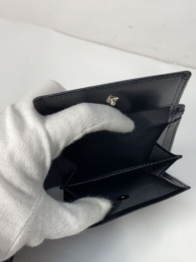 商品画像：2つ折り財布/レザー/BLK/無地/メンズ 5