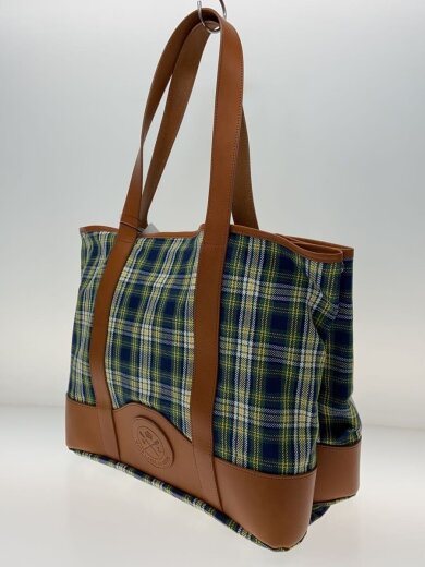 商品画像：トートバッグ/--/GRN/チェック/118-43-3603-6500 2