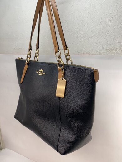 商品画像：ハンドバッグ/レザー/BLK/無地 2