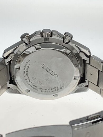 商品画像：クォーツ腕時計/アナログ/ステンレス/BLK/SLV/8T63-00D0// 3