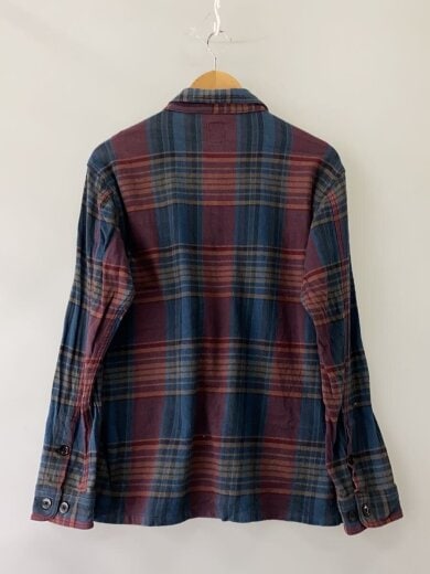 商品画像：長袖シャツ/S/コットン/NVY/チェック/HM955/ダブルポケットチェックシャツ// 2