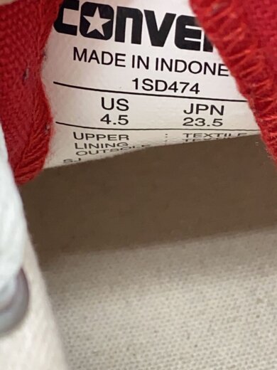 商品画像：ハイカットスニーカー/23.5cm/RED/1SD474 5