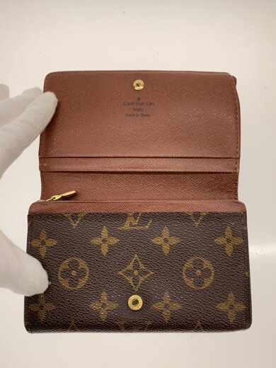 商品画像：1)ポルト・モネ・ビエ・トレゾール_モノグラム・キャンバス/PVC/BRW/レディース 4