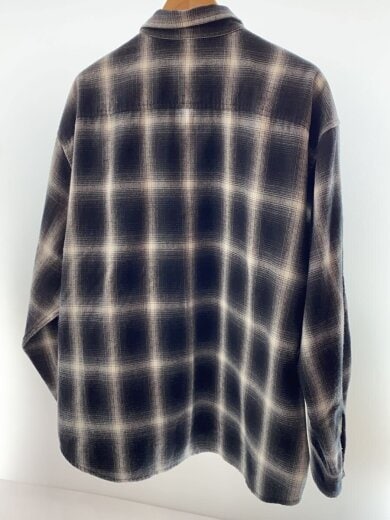 商品画像：長袖シャツ/XL/ポリエステル/GRY/チェック/101233014004 2