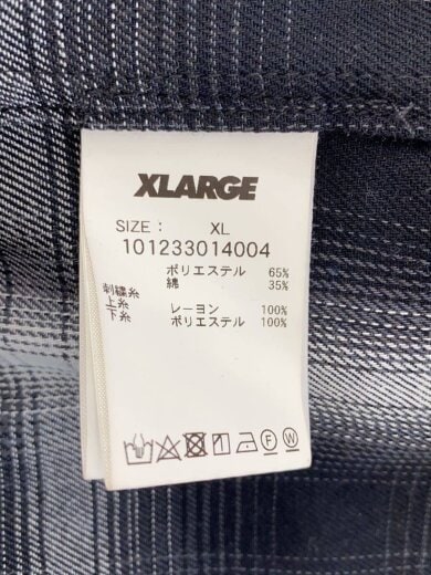 商品画像：長袖シャツ/XL/ポリエステル/GRY/チェック/101233014004 4