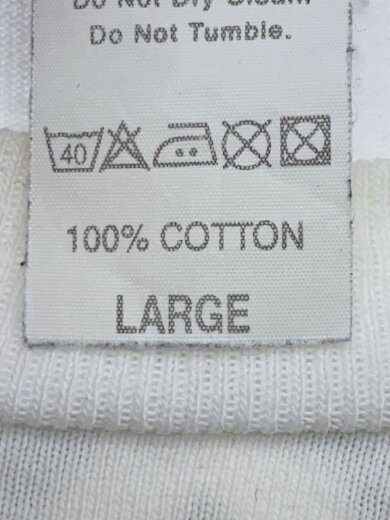 画像：VANSロゴTシャツ/90s/旧タグ/L/コットン/WHT/プリント//4