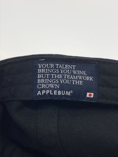 商品画像：フラットバイザーキャップ/Aロゴ立体刺繍/--/コットン/BLK/メンズ 5