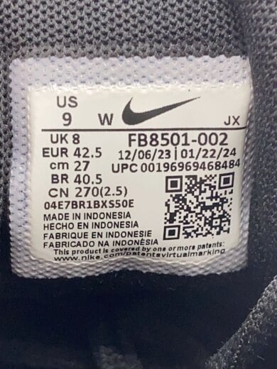 商品画像：ローカットスニーカー/27cm/BLK/FB8501-002 5