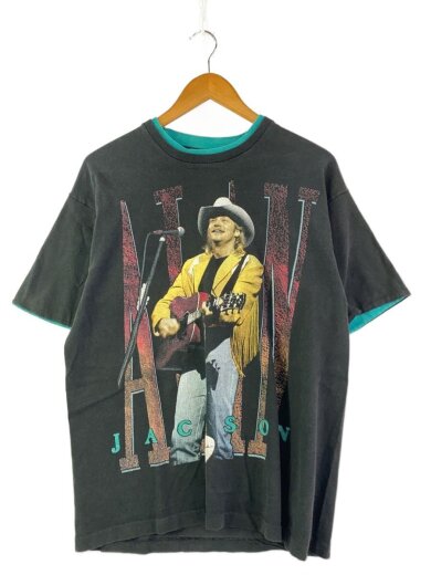商品画像：90~00s/Alan Jackson/フェイクレイヤードTシャツ/L/コットン/BLK/プリント 1