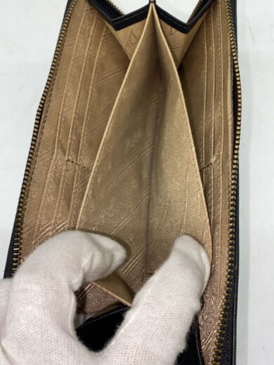 商品画像：長財布/レザー/BLK/無地/レディース 5