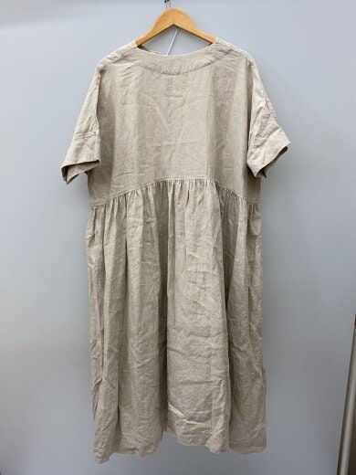 商品画像：MARCHE DE SOEUR/半袖ワンピース/--/リネン/BEG/無地 2