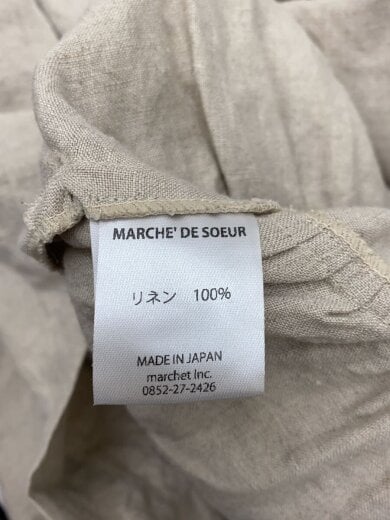 商品画像：MARCHE DE SOEUR/半袖ワンピース/--/リネン/BEG/無地 4