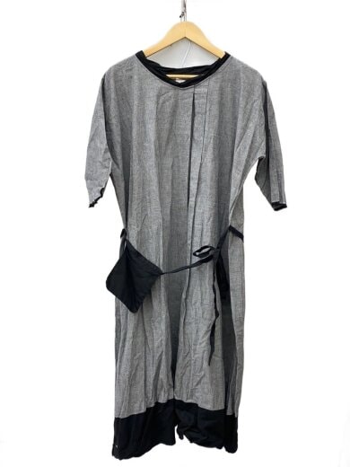 商品画像：MARCHE DE SOEUR/7分袖ワンピース/--/リネン/GRY/無地 1