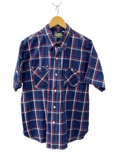 商品画像：半袖シャツ/XL/コットン/NVY/チェック/SC36932 1