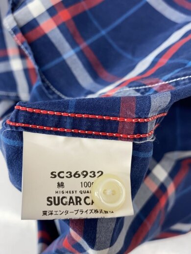 商品画像：半袖シャツ/XL/コットン/NVY/チェック/SC36932 5