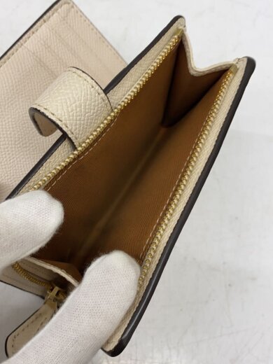 商品画像：2つ折り財布/レザー/WHT/無地/メンズ 5