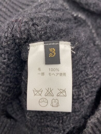 商品画像：ショールカラー/ニット・セーター(厚手)/L/ウール/GRY 4