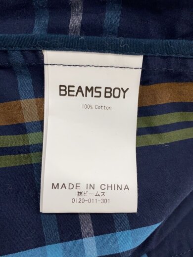 商品画像：ロングスカート/コットン/NVY/チェック 5