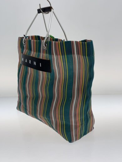 商品画像：トートバッグ/マルチカラー/ストライプ/フラワーカフェトート 2