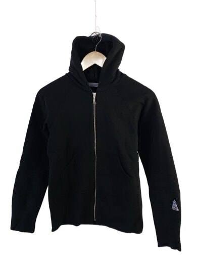 商品画像：ジップパーカー/M/コットン/BLK 1