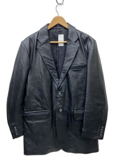 商品画像：レザージャケット・ブルゾン/--/牛革/BLK/無地 1